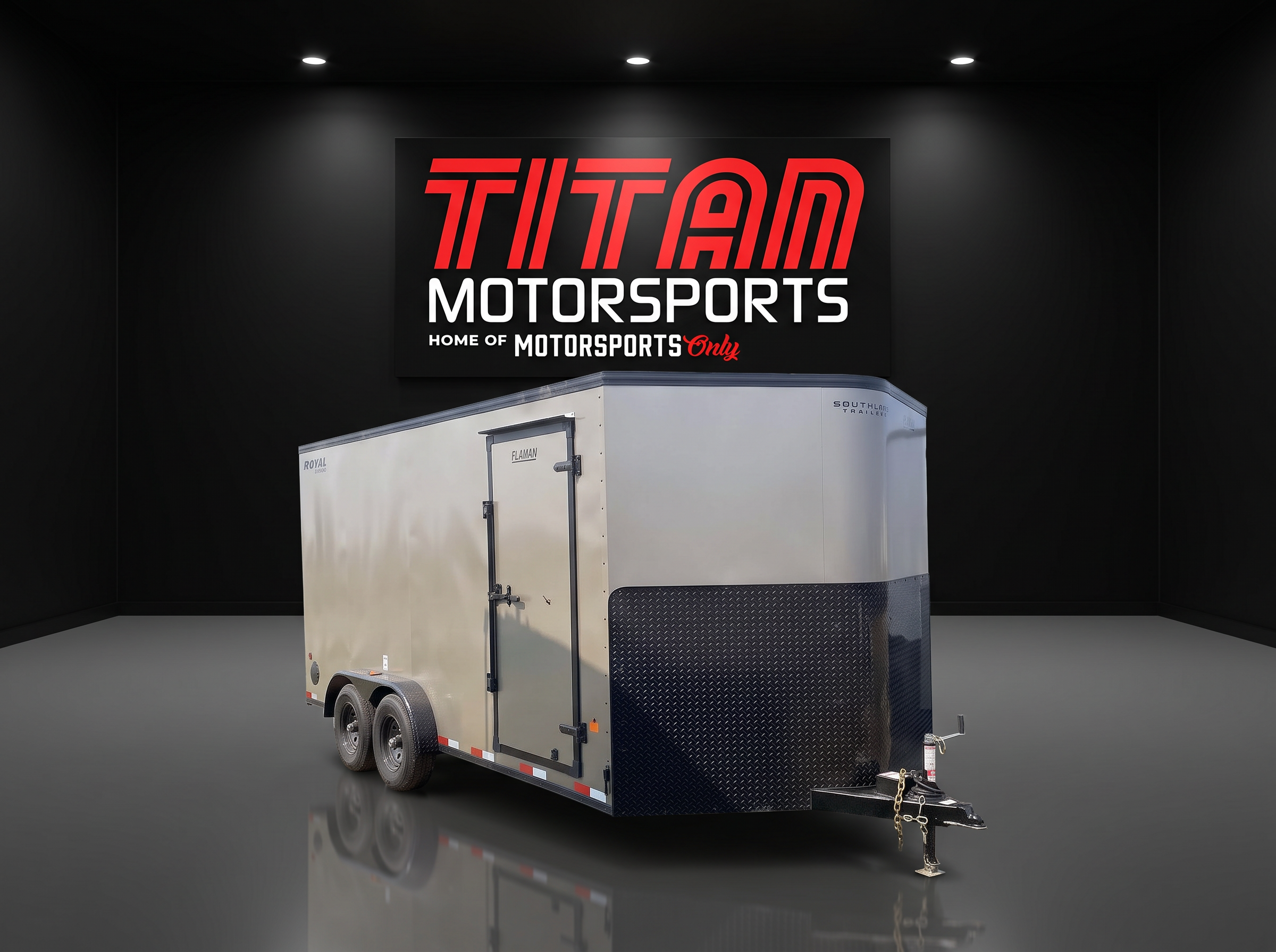 Royal 7.5'x18' Enclosed Cargo with Black out Package
